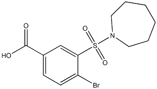 3-(azepan-1-ylsulfonyl)-4-bromobenzoic acid Struktur