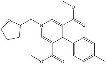 dimethyl 4-(4-methylphenyl)-1-(tetrahydro-2-furanylmethyl)-1,4-dihydro-3,5-pyridinedicarboxylate Struktur