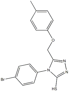 4-(4-bromophenyl)-5-{[(4-methylphenyl)oxy]methyl}-4H-1,2,4-triazol-3-yl hydrosulfide Struktur