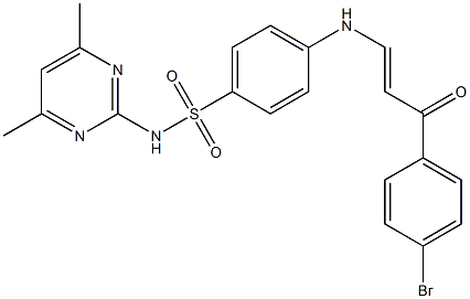 4-{[3-(4-bromophenyl)-3-oxo-1-propenyl]amino}-N-(4,6-dimethyl-2-pyrimidinyl)benzenesulfonamide Struktur