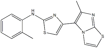 4-(6-methylimidazo[2,1-b][1,3]thiazol-5-yl)-N-(2-methylphenyl)-1,3-thiazol-2-amine Struktur