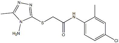 2-[(4-amino-5-methyl-4H-1,2,4-triazol-3-yl)sulfanyl]-N-(4-chloro-2-methylphenyl)acetamide Struktur