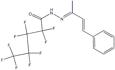 2,2,3,3,4,4,5,5,5-nonafluoro-N'-(1-methyl-3-phenyl-2-propenylidene)pentanohydrazide Struktur