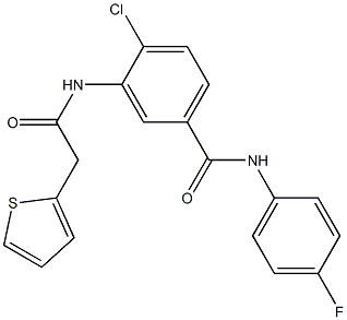 4-chloro-N-(4-fluorophenyl)-3-[(2-thienylacetyl)amino]benzamide Struktur