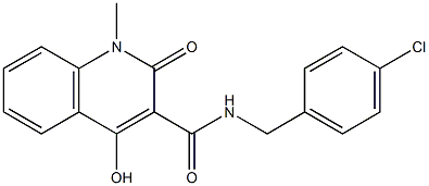 N-(4-chlorobenzyl)-4-hydroxy-1-methyl-2-oxo-1,2-dihydro-3-quinolinecarboxamide Struktur