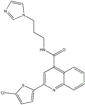 2-(5-chloro-2-thienyl)-N-[3-(1H-imidazol-1-yl)propyl]-4-quinolinecarboxamide Struktur