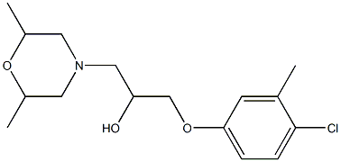 1-(4-chloro-3-methylphenoxy)-3-(2,6-dimethylmorpholin-4-yl)propan-2-ol Struktur