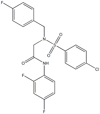 2-[[(4-chlorophenyl)sulfonyl](4-fluorobenzyl)amino]-N-(2,4-difluorophenyl)acetamide Struktur