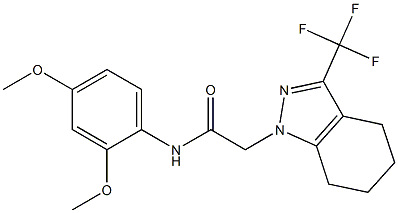 N-(2,4-dimethoxyphenyl)-2-[3-(trifluoromethyl)-4,5,6,7-tetrahydro-1H-indazol-1-yl]acetamide Struktur