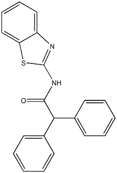 N-(1,3-benzothiazol-2-yl)-2,2-diphenylacetamide Struktur