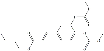 butyl 3-{3,4-bis[(methoxycarbonyl)oxy]phenyl}acrylate Struktur