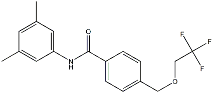 N-(3,5-dimethylphenyl)-4-[(2,2,2-trifluoroethoxy)methyl]benzamide Struktur