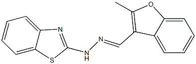 2-methyl-1-benzofuran-3-carbaldehyde 1,3-benzothiazol-2-ylhydrazone Struktur