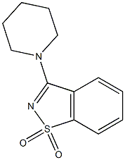 3-(1-piperidinyl)-1,2-benzisothiazole 1,1-dioxide Struktur