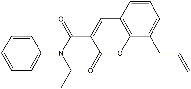 N-ethyl-2-oxo-N-phenyl-8-prop-2-enyl-2H-chromene-3-carboxamide Struktur