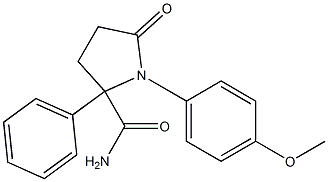 1-(4-methoxyphenyl)-5-oxo-2-phenyl-2-pyrrolidinecarboxamide Struktur