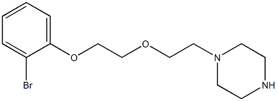 1-[2-({2-[(2-bromophenyl)oxy]ethyl}oxy)ethyl]piperazine Struktur