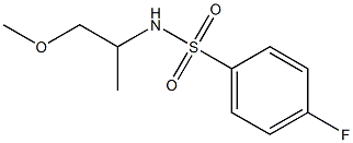 4-fluoro-N-(2-methoxy-1-methylethyl)benzenesulfonamide Struktur