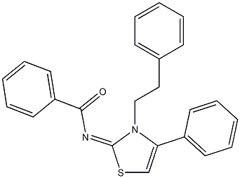 N-(4-phenyl-3-(2-phenylethyl)-1,3-thiazol-2(3H)-ylidene)benzamide Struktur