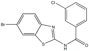 N-(6-bromo-1,3-benzothiazol-2-yl)-3-chlorobenzamide Struktur