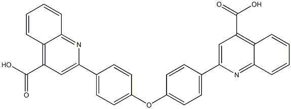 2-{4-[4-(4-carboxy-2-quinolinyl)phenoxy]phenyl}-4-quinolinecarboxylic acid Struktur