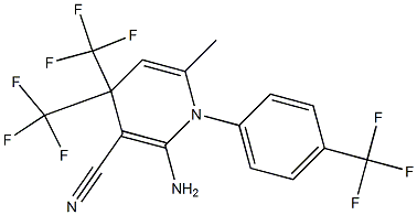 2-amino-6-methyl-4,4-bis(trifluoromethyl)-1-[4-(trifluoromethyl)phenyl]-1,4-dihydro-3-pyridinecarbonitrile Struktur