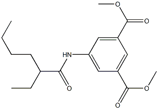 dimethyl 5-[(2-ethylhexanoyl)amino]isophthalate Struktur