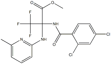 methyl 2-[(2,4-dichlorobenzoyl)amino]-3,3,3-trifluoro-2-[(6-methyl-2-pyridinyl)amino]propanoate Struktur