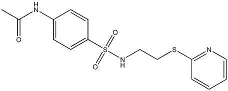 N-[4-({[2-(2-pyridinylsulfanyl)ethyl]amino}sulfonyl)phenyl]acetamide Struktur