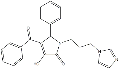 4-benzoyl-3-hydroxy-1-[3-(1H-imidazol-1-yl)propyl]-5-phenyl-1,5-dihydro-2H-pyrrol-2-one Struktur