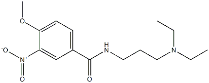 N-[3-(diethylamino)propyl]-3-nitro-4-methoxybenzamide Struktur