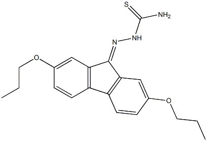 2,7-dipropoxy-9H-fluoren-9-one thiosemicarbazone Struktur