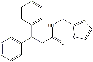 3,3-diphenyl-N-(2-thienylmethyl)propanamide Struktur