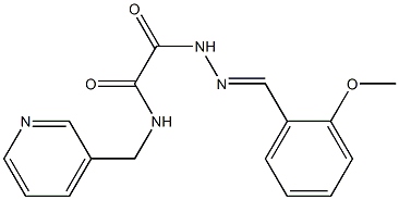 2-[2-(2-methoxybenzylidene)hydrazino]-2-oxo-N-(3-pyridinylmethyl)acetamide Struktur