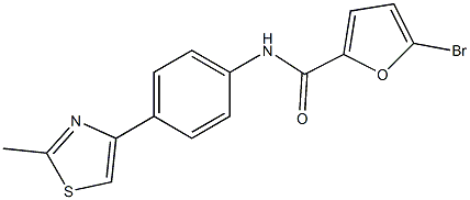 5-bromo-N-[4-(2-methyl-1,3-thiazol-4-yl)phenyl]-2-furamide Struktur