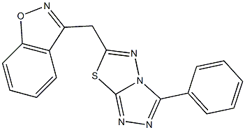 3-[(3-phenyl[1,2,4]triazolo[3,4-b][1,3,4]thiadiazol-6-yl)methyl]-1,2-benzisoxazole Struktur