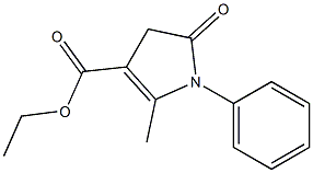 ethyl 2-methyl-5-oxo-1-phenyl-4,5-dihydro-1H-pyrrole-3-carboxylate Struktur