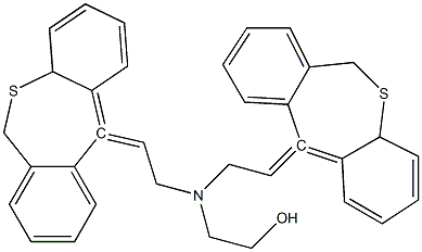 2-[bis(2-dibenzo[b,e]thiepin-11(6H)-ylideneethyl)amino]ethanol Struktur