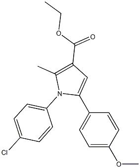 ethyl 1-(4-chlorophenyl)-5-(4-methoxyphenyl)-2-methyl-1H-pyrrole-3-carboxylate Struktur