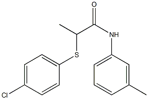 2-[(4-chlorophenyl)sulfanyl]-N-(3-methylphenyl)propanamide Struktur