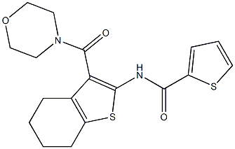 N-[3-(4-morpholinylcarbonyl)-4,5,6,7-tetrahydro-1-benzothien-2-yl]-2-thiophenecarboxamide Struktur