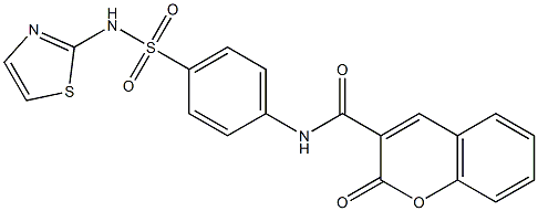 2-oxo-N-{4-[(1,3-thiazol-2-ylamino)sulfonyl]phenyl}-2H-chromene-3-carboxamide Struktur