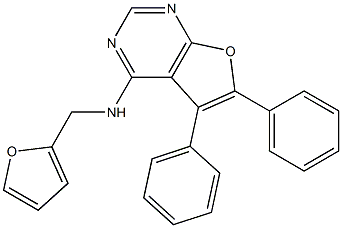 N-(2-furylmethyl)-5,6-diphenylfuro[2,3-d]pyrimidin-4-amine Struktur