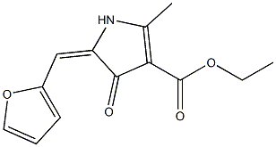 ethyl 5-(2-furylmethylene)-2-methyl-4-oxo-4,5-dihydro-1H-pyrrole-3-carboxylate Struktur