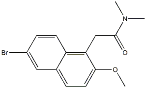 2-(6-bromo-2-methoxy-1-naphthyl)-N,N-dimethylacetamide Struktur