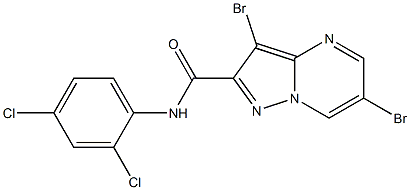 3,6-dibromo-N-(2,4-dichlorophenyl)pyrazolo[1,5-a]pyrimidine-2-carboxamide Struktur