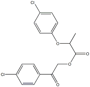 2-(4-chlorophenyl)-2-oxoethyl 2-(4-chlorophenoxy)propanoate Struktur