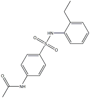 N-{4-[(2-ethylanilino)sulfonyl]phenyl}acetamide Struktur