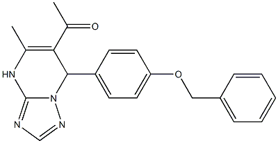 1-{7-[4-(benzyloxy)phenyl]-5-methyl-4,7-dihydro[1,2,4]triazolo[1,5-a]pyrimidin-6-yl}ethanone Struktur