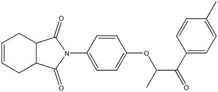 2-{4-[1-methyl-2-(4-methylphenyl)-2-oxoethoxy]phenyl}-3a,4,7,7a-tetrahydro-1H-isoindole-1,3(2H)-dione Struktur